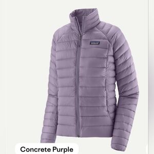 Patagonia Womens Down Sweater Jacket Medium Concrete Purple (Sold Out Color)
